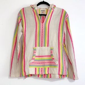 beach by exist neon boho embroidered pullover